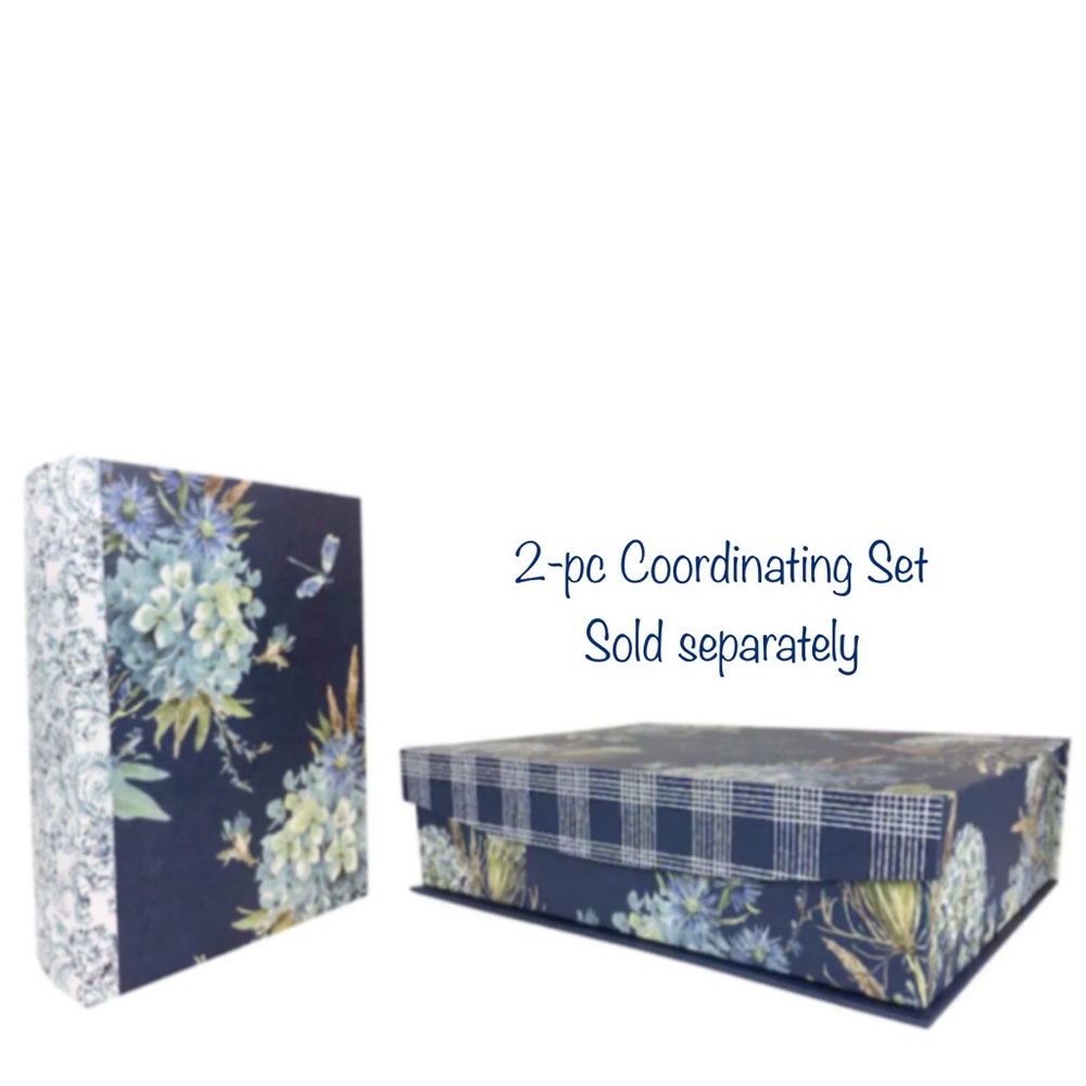 Dragonfly Hydrangea Bloom Decorative Trunk Box with Latch & Handles - Picture 4 of 4